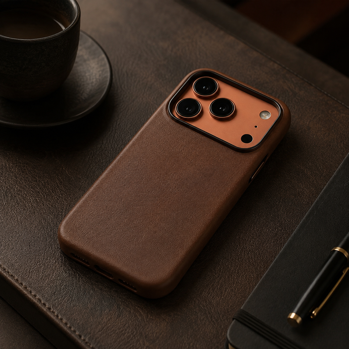 Premium iPhone Case MagSafe Genuine Cowhide Leather Magnetic Protective Cover Anti Fingerprint Non Slip Retro Full Coverage Shock Resistant Slim Luxury
