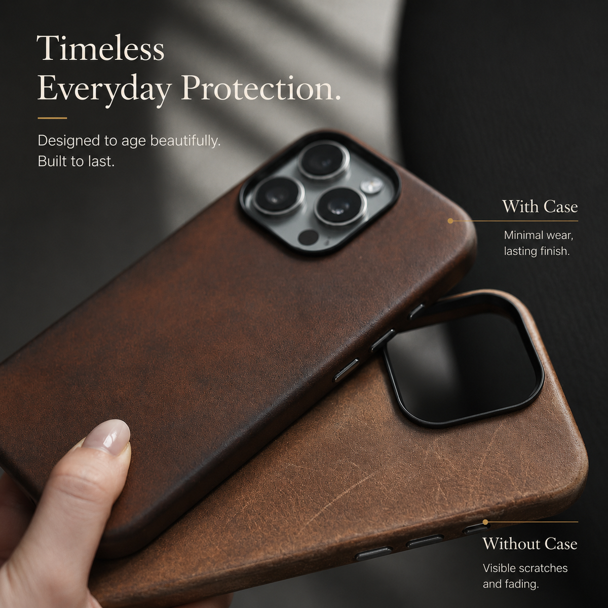 Premium iPhone Case MagSafe Genuine Cowhide Leather Magnetic Protective Cover Anti Fingerprint Non Slip Retro Full Coverage Shock Resistant Slim Luxury