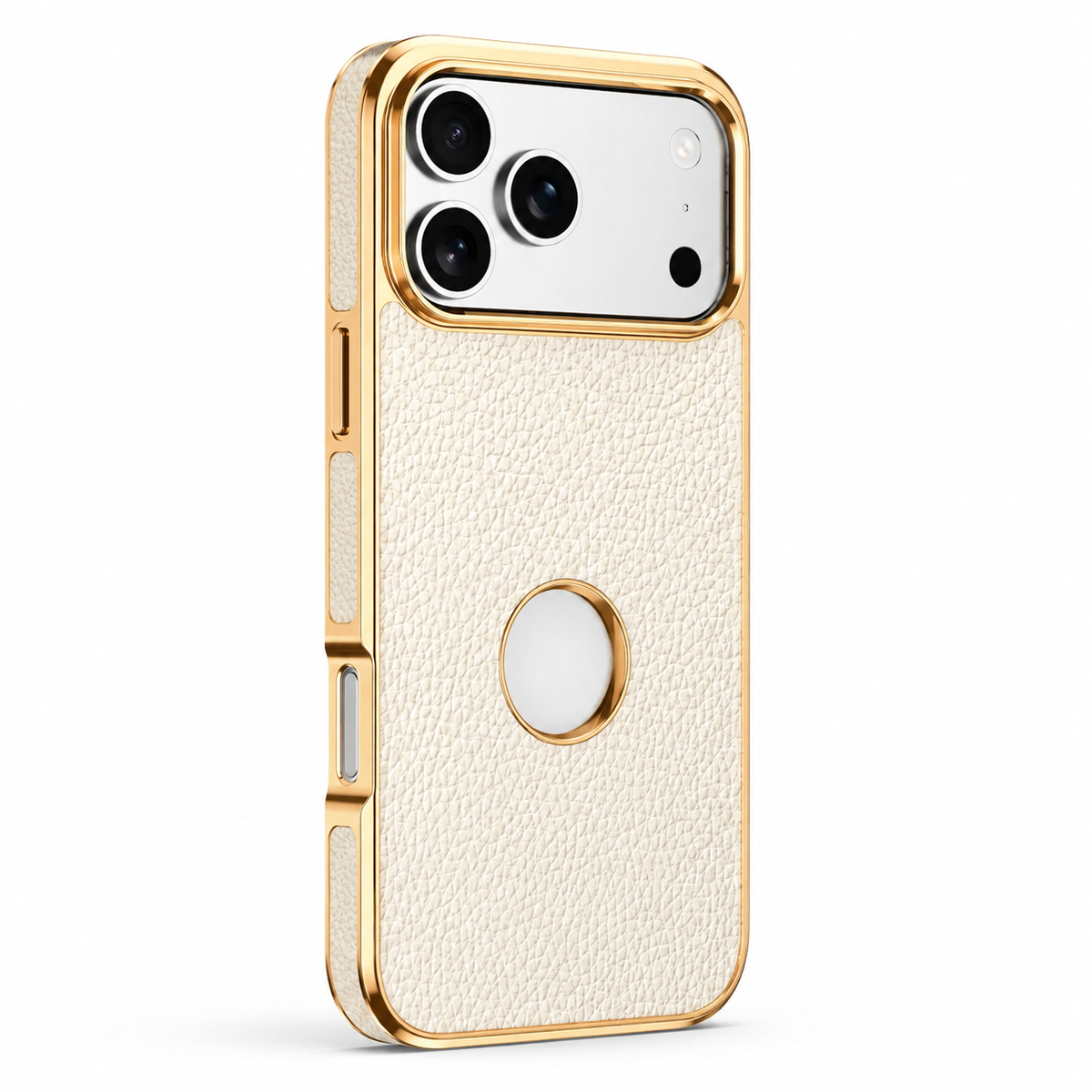 Premium iPhone Case MagSafe Genuine Cowhide Leather Slim Protective Cover Lychee Texture Anti Fingerprint Non Slip Camera Protection Magnetic Lightweight