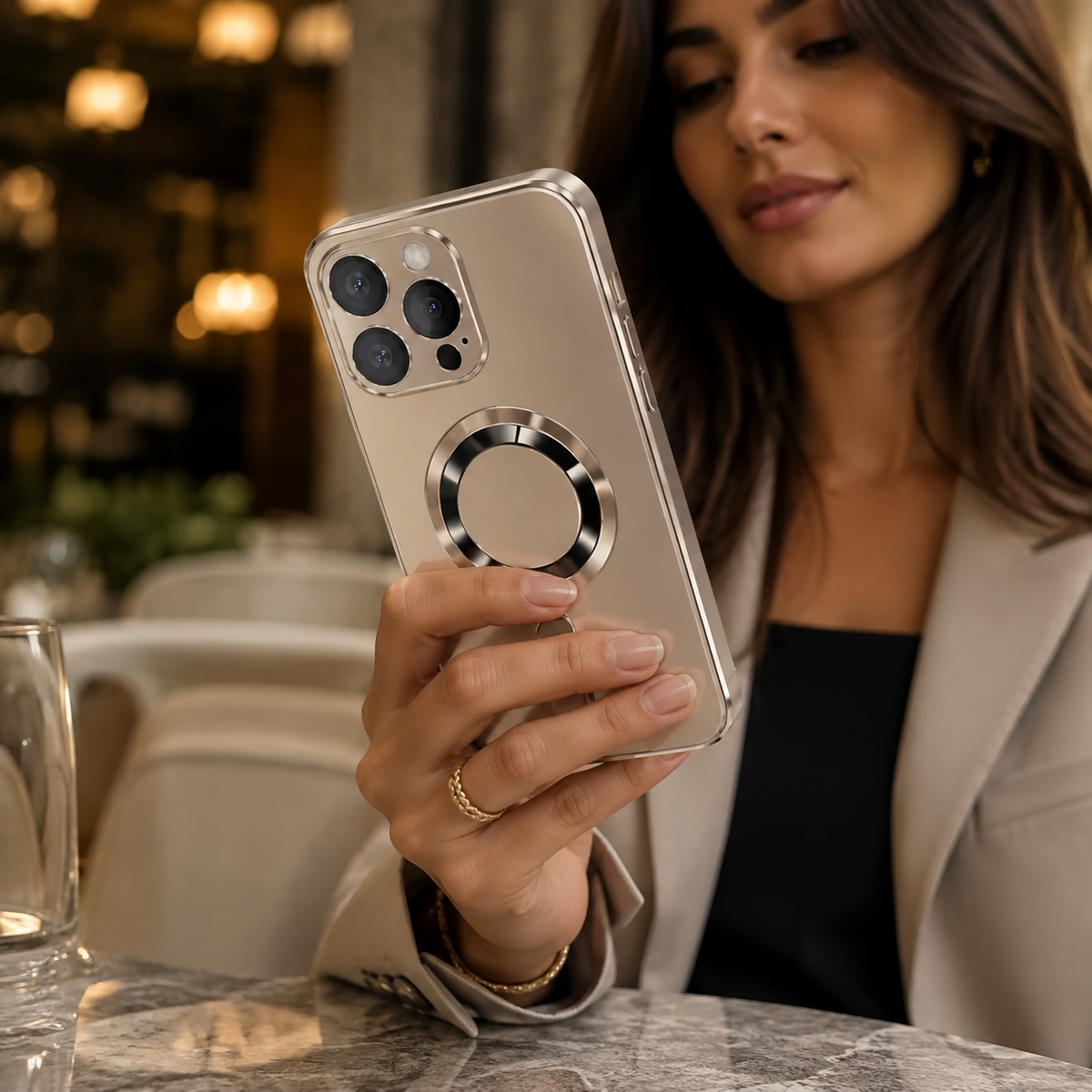 Premium iPhone Case MagSafe Glass Camera Protection Magnetic Wireless Charging Shockproof Acrylic Protective Cover Anti Scratch Slim Reinforced Bumper Case