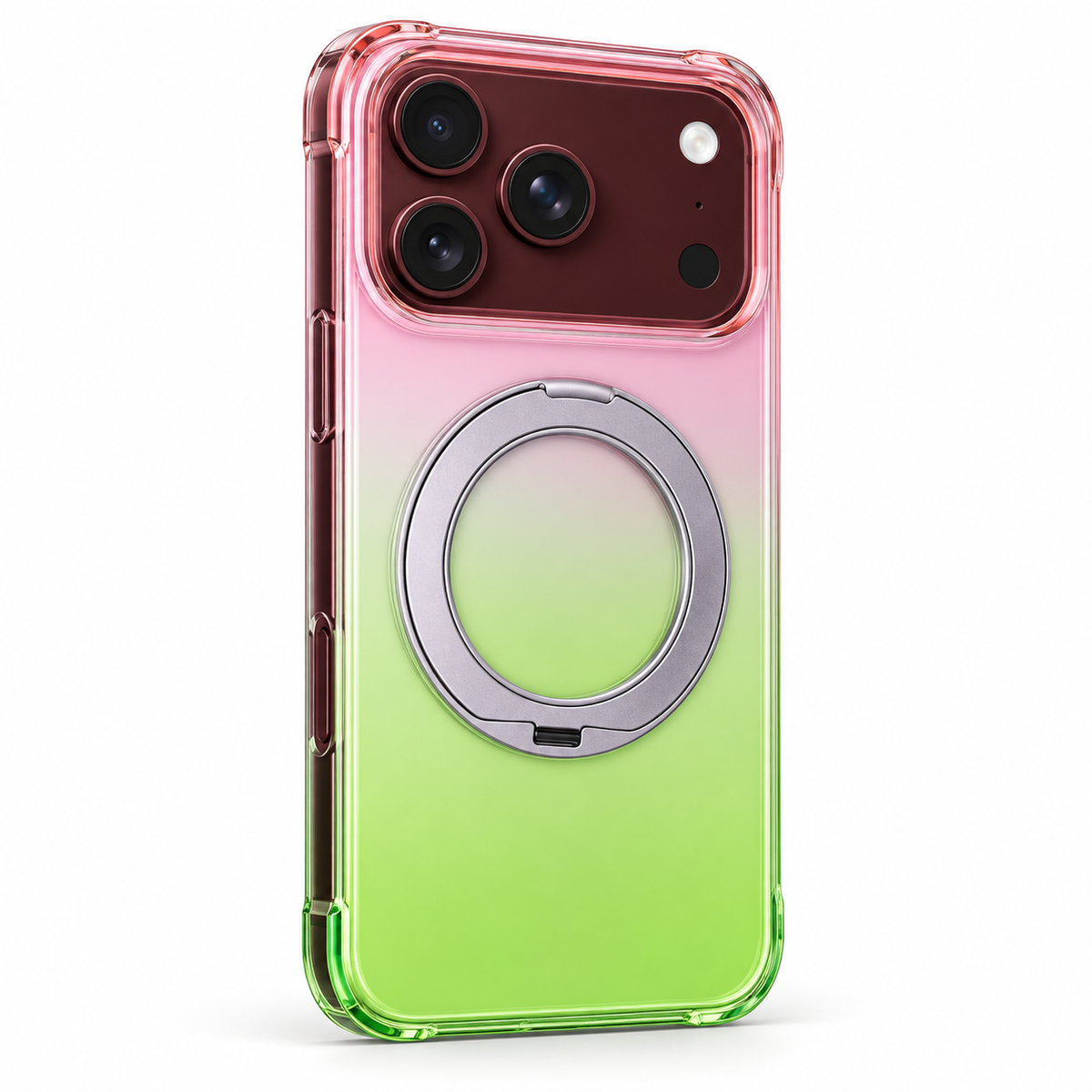 Premium iPhone Case MagSafe Gradient Foldable Hinge Armor Magnetic 360 Rotating Stand Shockproof Slim Protective Cover for iPhone Ultra Fold