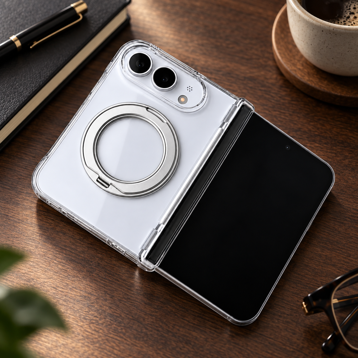 Premium iPhone Case MagSafe Gradient Foldable Hinge Armor Magnetic 360 Rotating Stand Shockproof Slim Protective Cover for iPhone Ultra Fold
