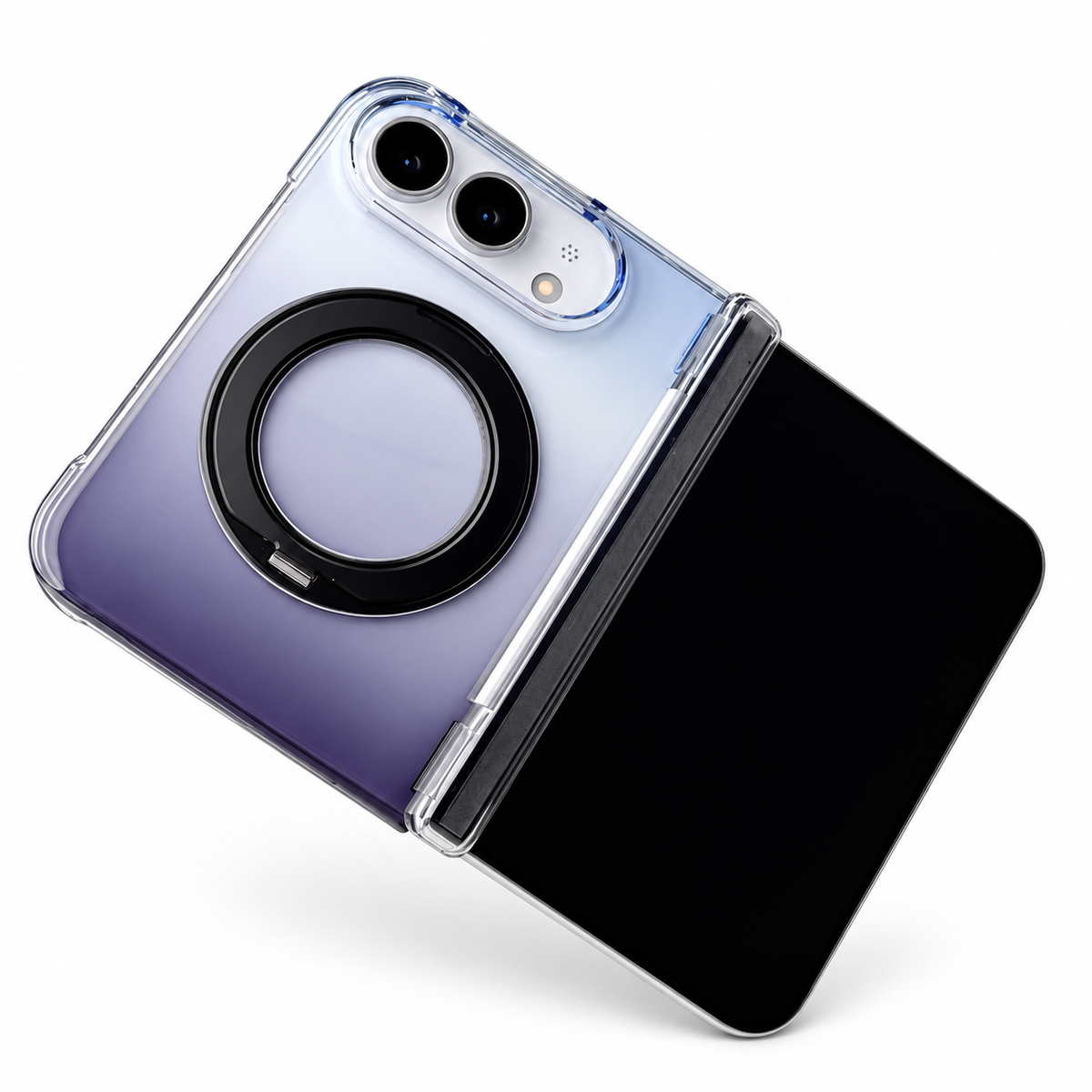Premium iPhone Case MagSafe Gradient Foldable Hinge Armor Magnetic 360 Rotating Stand Shockproof Slim Protective Cover for iPhone Ultra Fold