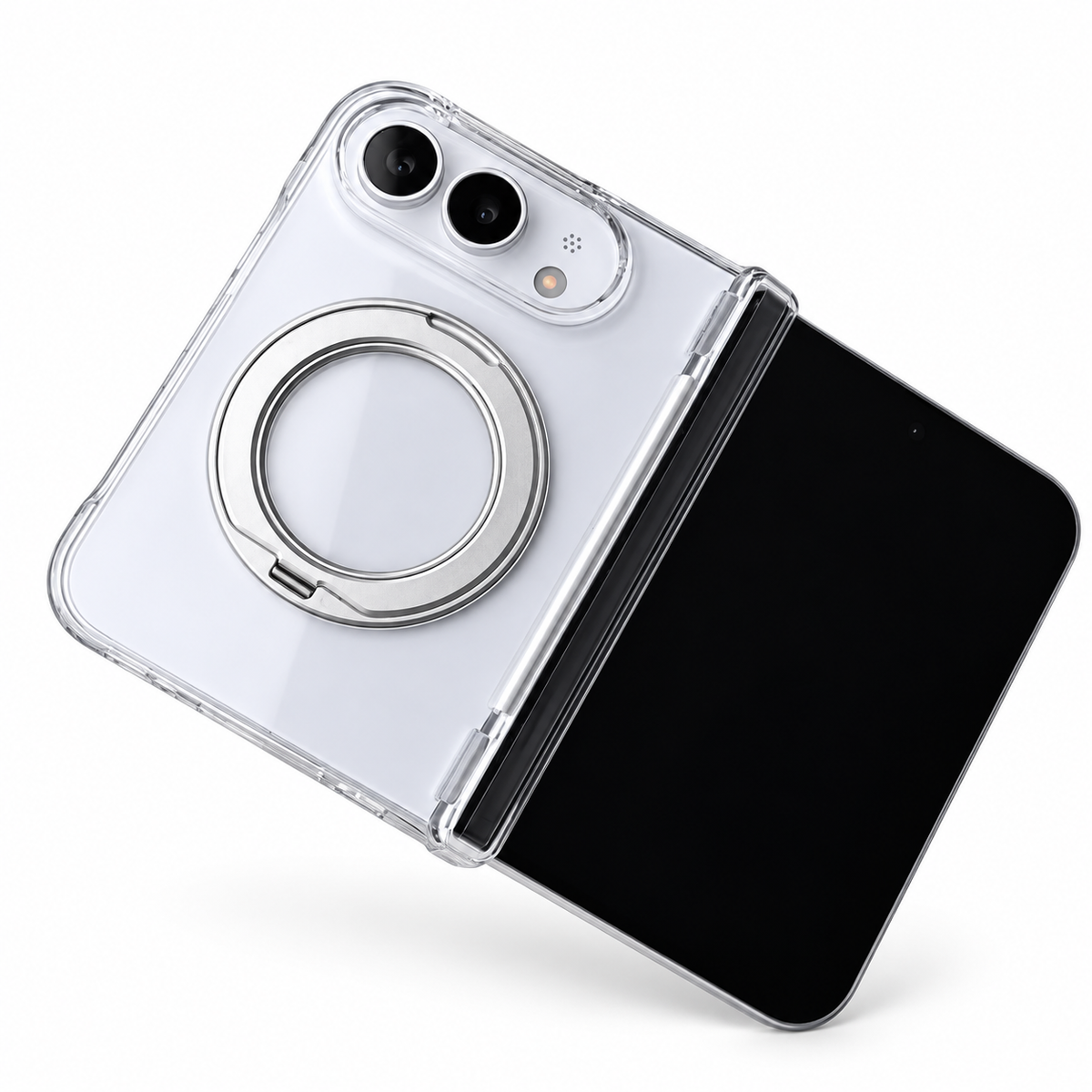 Premium iPhone Case MagSafe Gradient Foldable Hinge Armor Magnetic 360 Rotating Stand Shockproof Slim Protective Cover for iPhone Ultra Fold