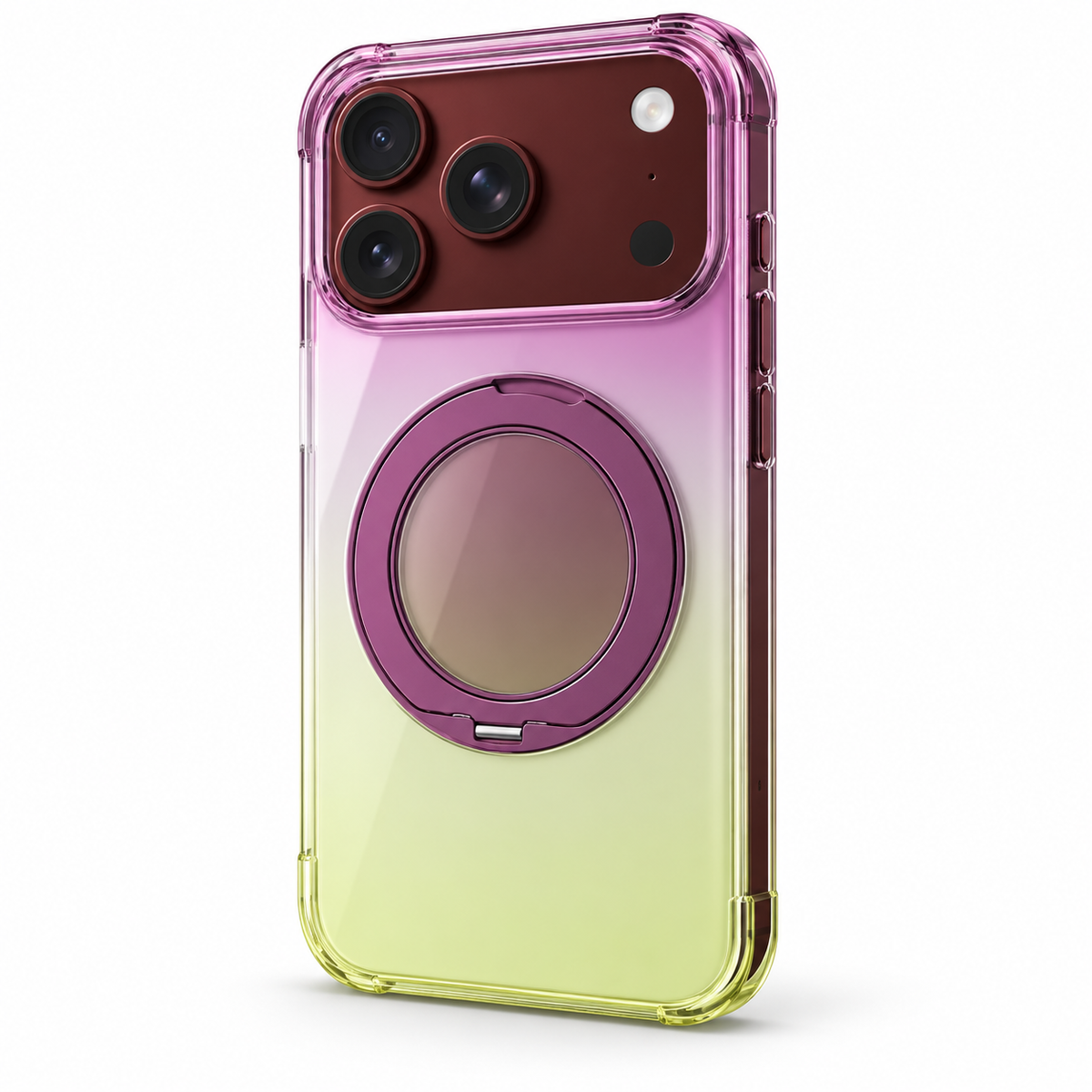 Premium iPhone Case MagSafe Gradient Foldable Hinge Armor Magnetic 360 Rotating Stand Shockproof Slim Protective Cover for iPhone Ultra Fold