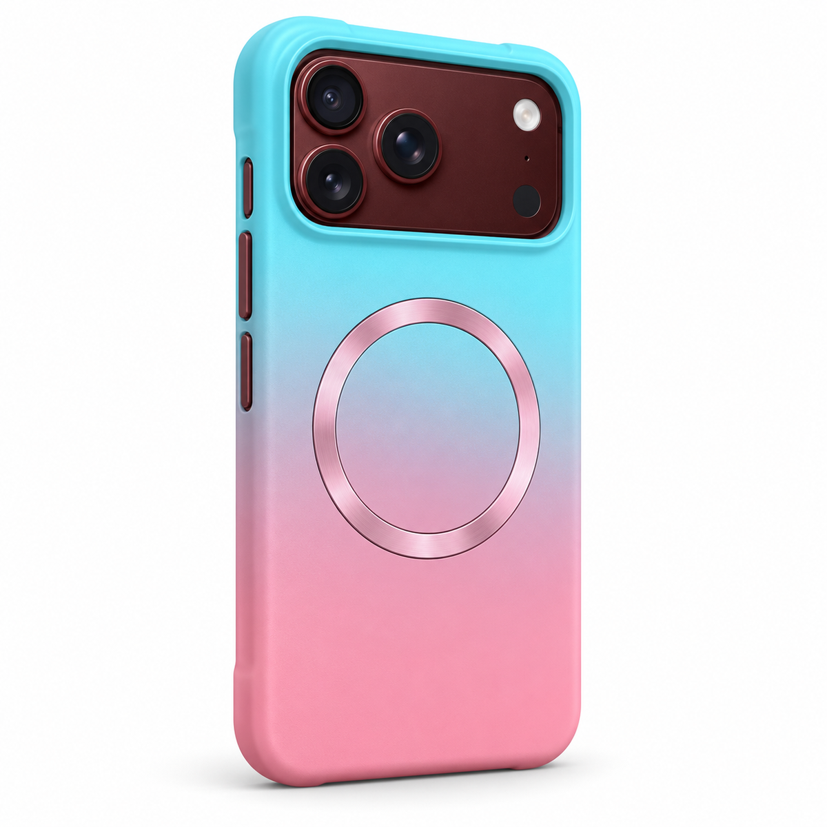 Premium iPhone Case MagSafe Gradient Hinge Protection Magnetic Hard PC Shockproof Foldable Anti Scratch Slim Protective Phone Cover Case Design