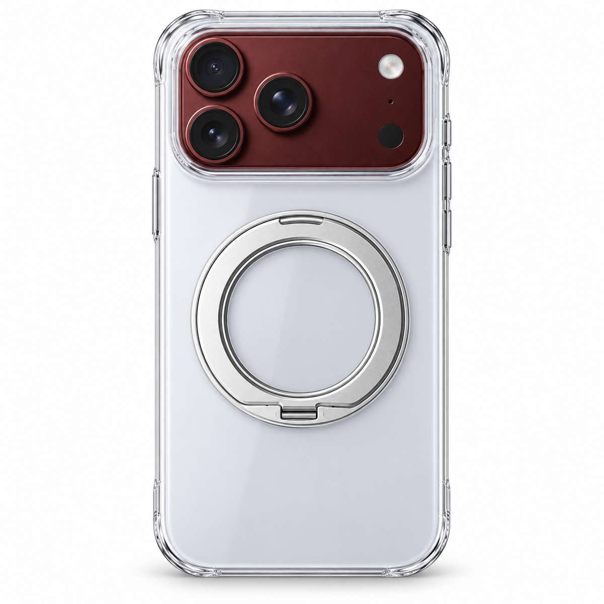 Premium iPhone Case MagSafe Gradient Magnetic Rotating Folding Stand Hinge Protection Shockproof Foldable Slim Protective Cover Case Design