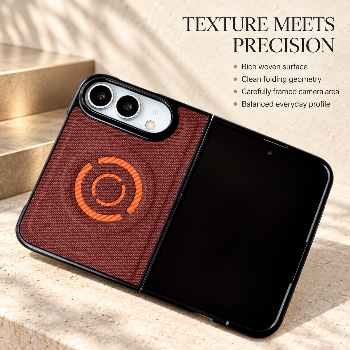 Premium iPhone Case MagSafe Hard PC Artificial Leather Magnetic Wireless Charging Foldable Anti Fingerprint Slim Protective Bumper Cover Case Design
