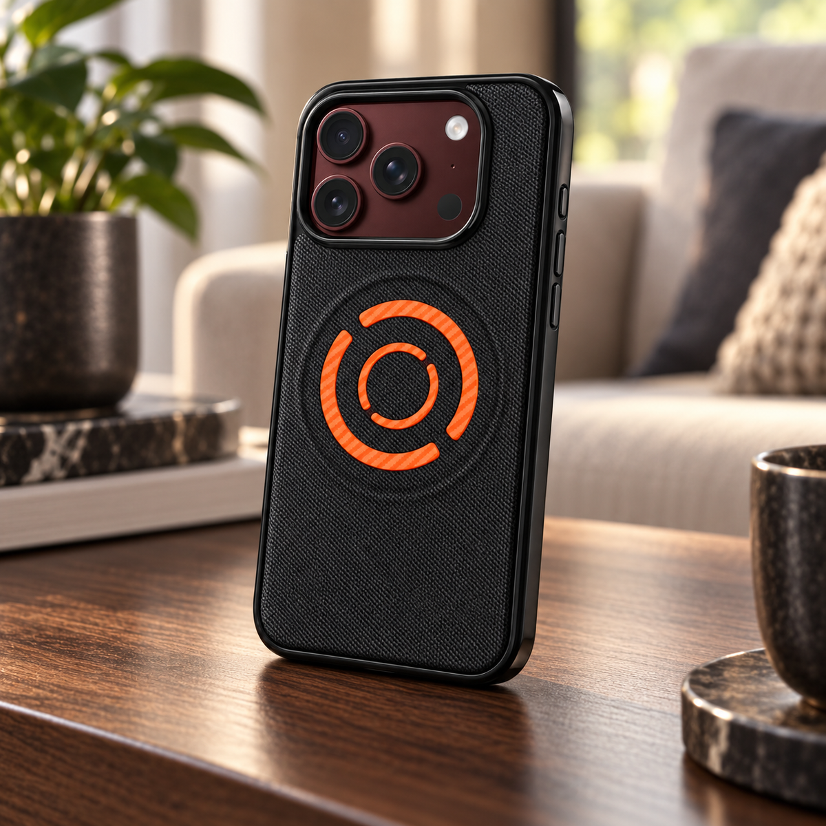 Premium iPhone Case MagSafe Hard PC Artificial Leather Magnetic Wireless Charging Foldable Anti Fingerprint Slim Protective Bumper Cover Case Design