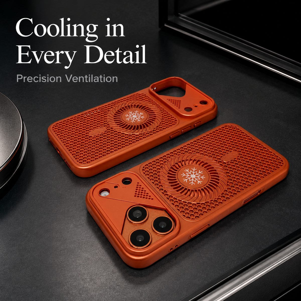 Premium iPhone Case MagSafe Heat Dissipation Magnetic Cooling Shockproof Protective Cover Breathable Anti Drop Washable Slim Ventilated Bumper Case
