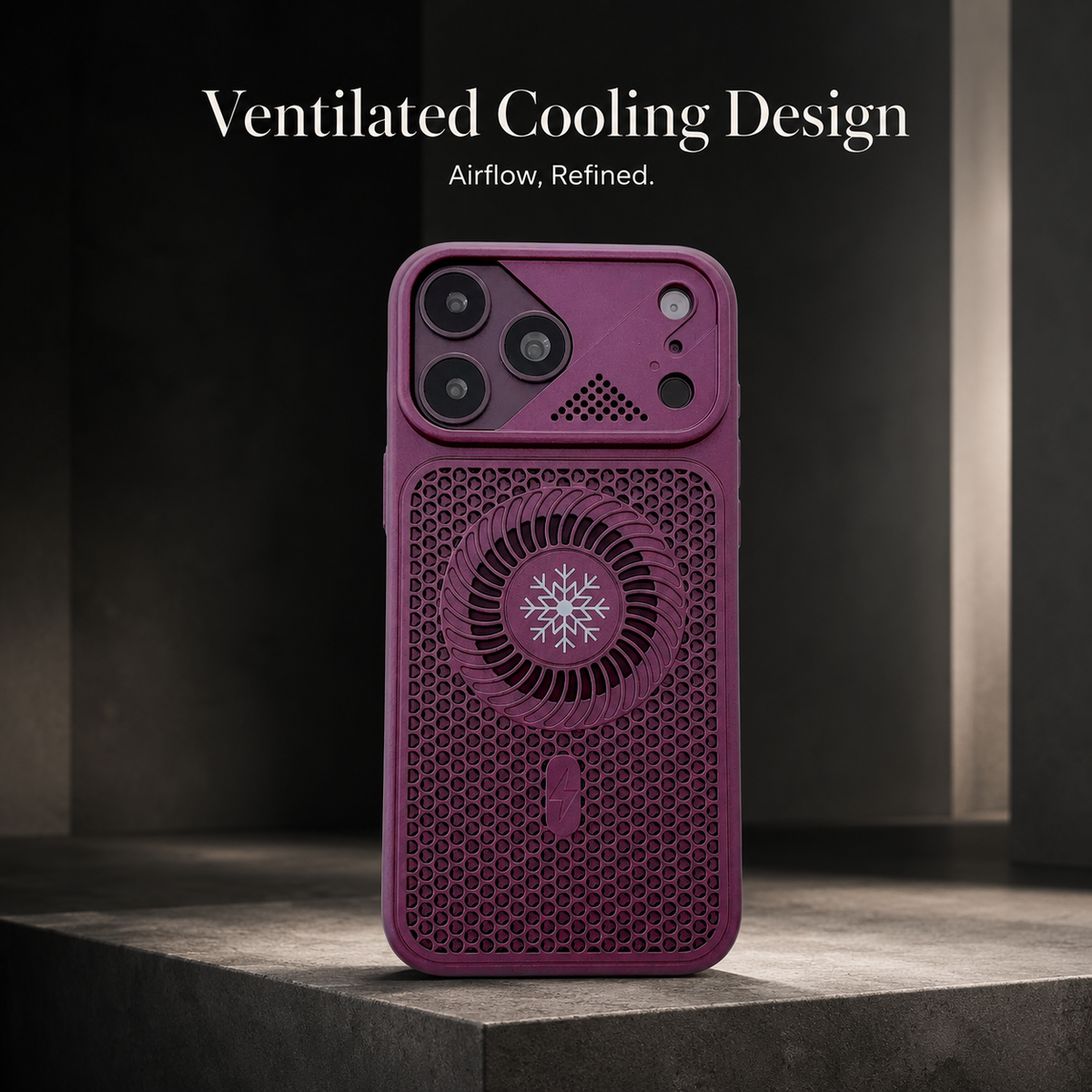 Premium iPhone Case MagSafe Heat Dissipation Magnetic Cooling Shockproof Protective Cover Breathable Anti Drop Washable Slim Ventilated Bumper Case