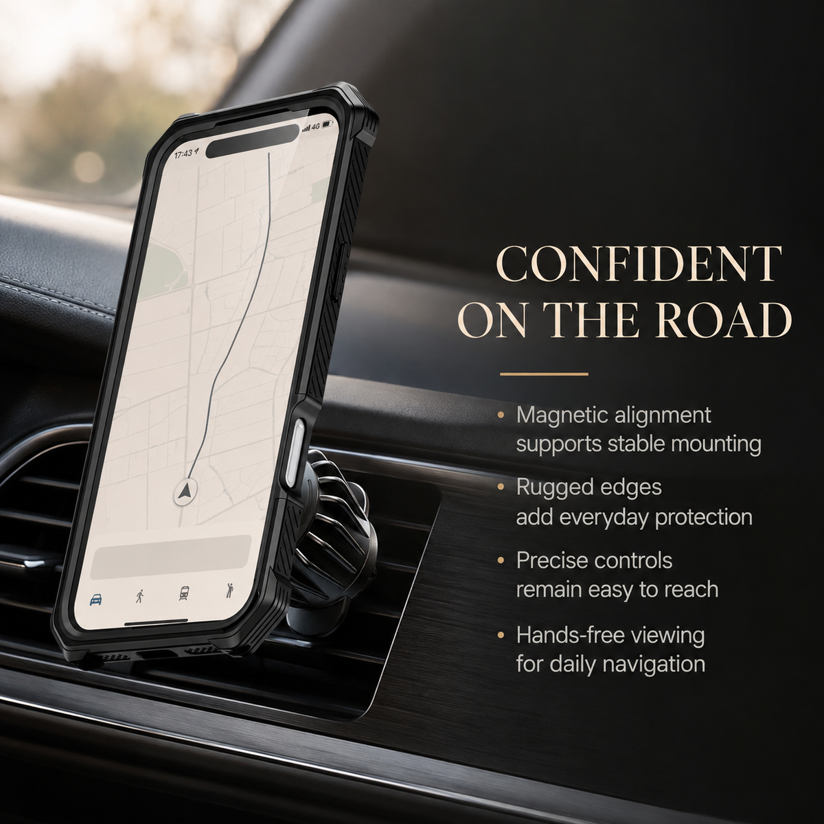 Premium iPhone Case MagSafe Heavy Duty Armor Magnetic Metal Stand Shockproof PC TPU Dual Layer Matte Non Slip Rugged Protective Bumper Cover Case
