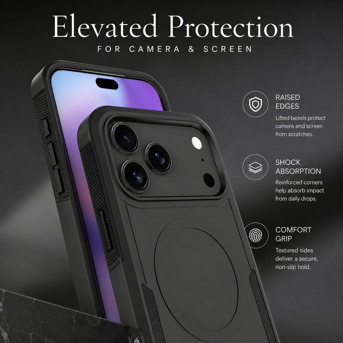 Premium iPhone Case MagSafe Heavy Duty Armor Shockproof Protective Cover PC TPU Magnetic Charging Matte Anti Fingerprint Anti Slip Reinforced Rugged