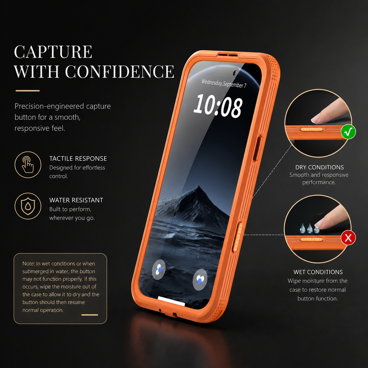 Premium iPhone Case MagSafe IP68 Waterproof Magnetic Shockproof PC TPU Full Body Protective Cover Anti Scratch Lanyard Non Slip Swimming Diving Case