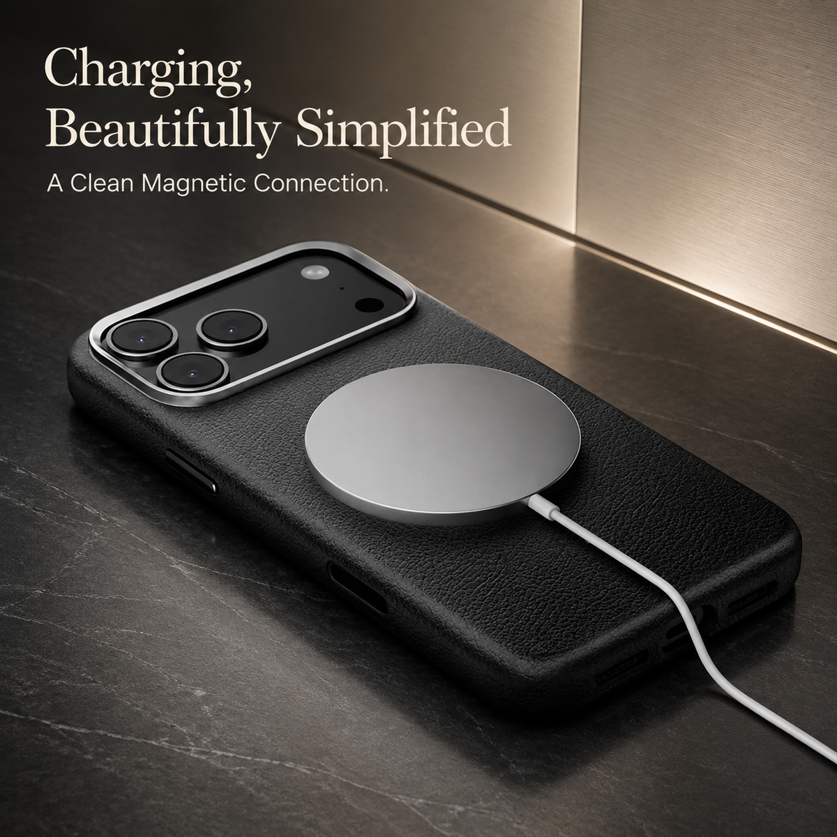 Premium iPhone Case MagSafe Leather Magnetic Shockproof Protective Cover Camera Control Access Anti Fingerprint Non Slip Slim Full Coverage Soft Touch