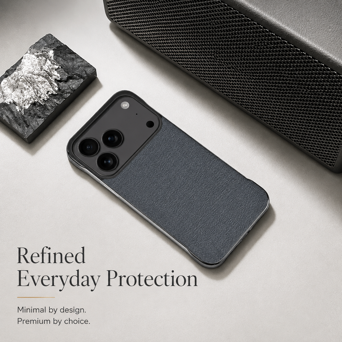 Premium iPhone Case MagSafe Leather Ultra Thin Frameless Shockproof Protective Cover PC Anti Fingerprint Anti Scratch Non Slip Borderless Camera Protection