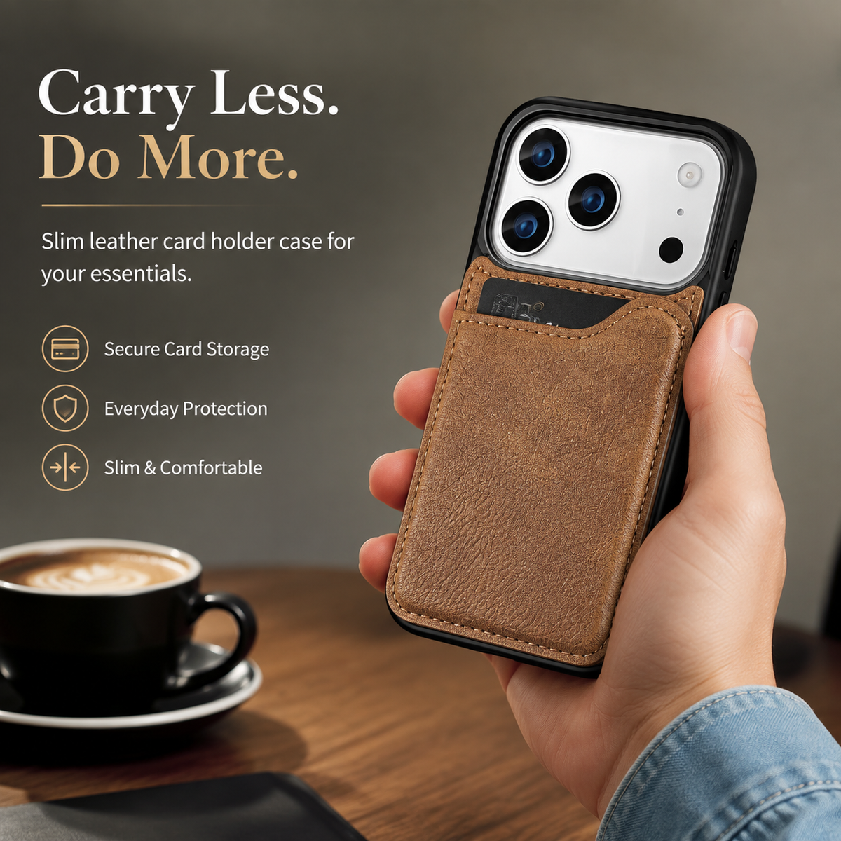 Premium iPhone Case MagSafe Leather Wallet Magnetic Flip Card Holder Shockproof Protective Cover Anti Fingerprint Anti Scratch Slim Full Access Secure Storage