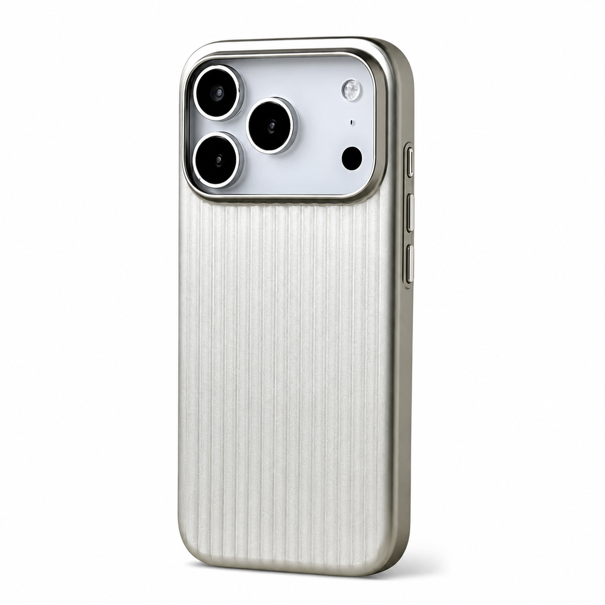 Premium iPhone Case MagSafe Luggage Stripe Plating Magnetic Shockproof Hard PC Protective Cover Matte Anti Fingerprint Slim Wireless Charging Case Design