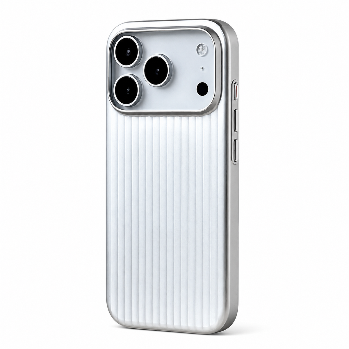 Premium iPhone Case MagSafe Luggage Stripe Plating Magnetic Shockproof Hard PC Protective Cover Matte Anti Fingerprint Slim Wireless Charging Case Design