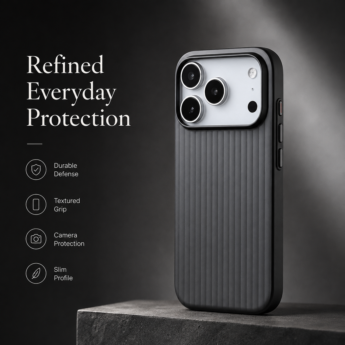 Premium iPhone Case MagSafe Luggage Stripe Plating Magnetic Shockproof Hard PC Protective Cover Matte Anti Fingerprint Slim Wireless Charging Case Design