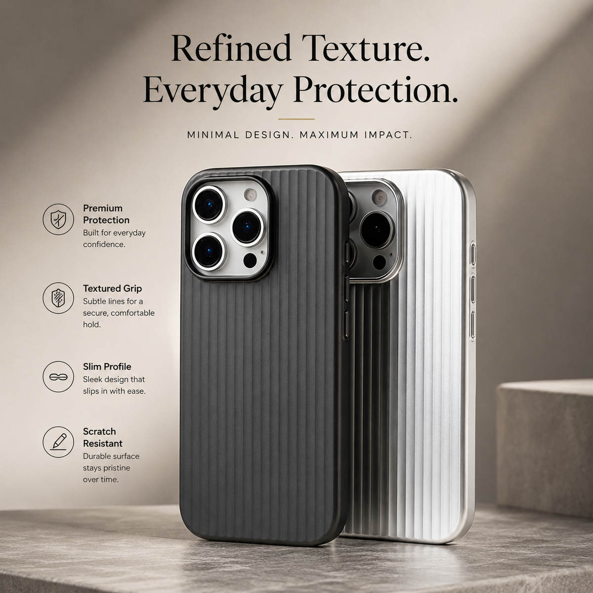 Premium iPhone Case MagSafe Luggage Stripe Plating Magnetic Shockproof Hard PC Protective Cover Matte Anti Fingerprint Slim Wireless Charging Case Design