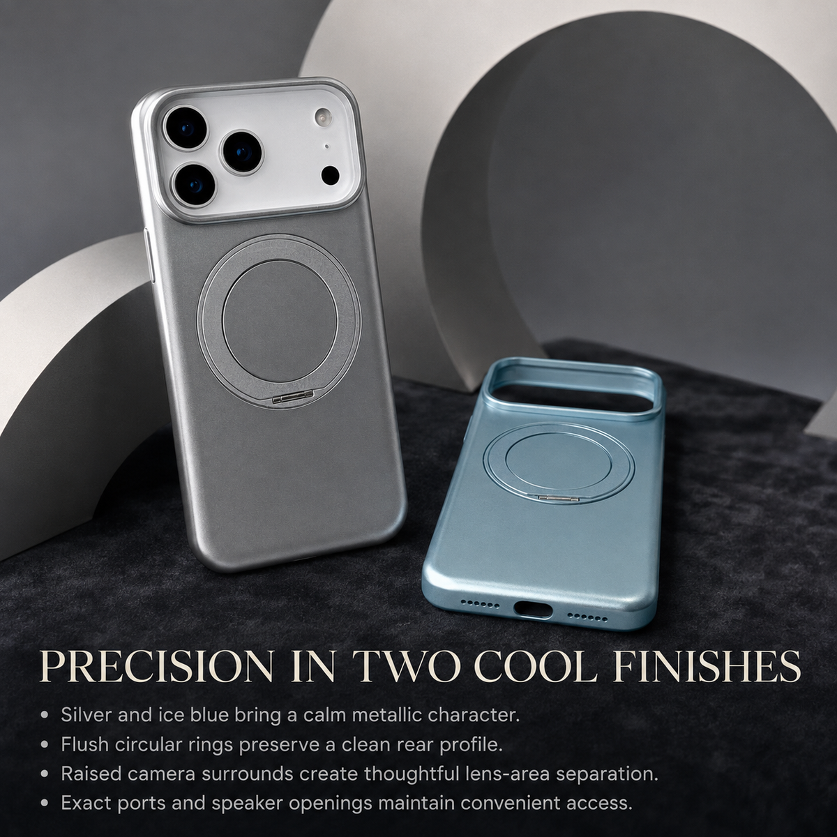 Premium iPhone Case MagSafe Magnetic 360 Rotating Stand Holder Original Color Hard PC Shockproof Slim Protective Bumper Phone Cover Case Design