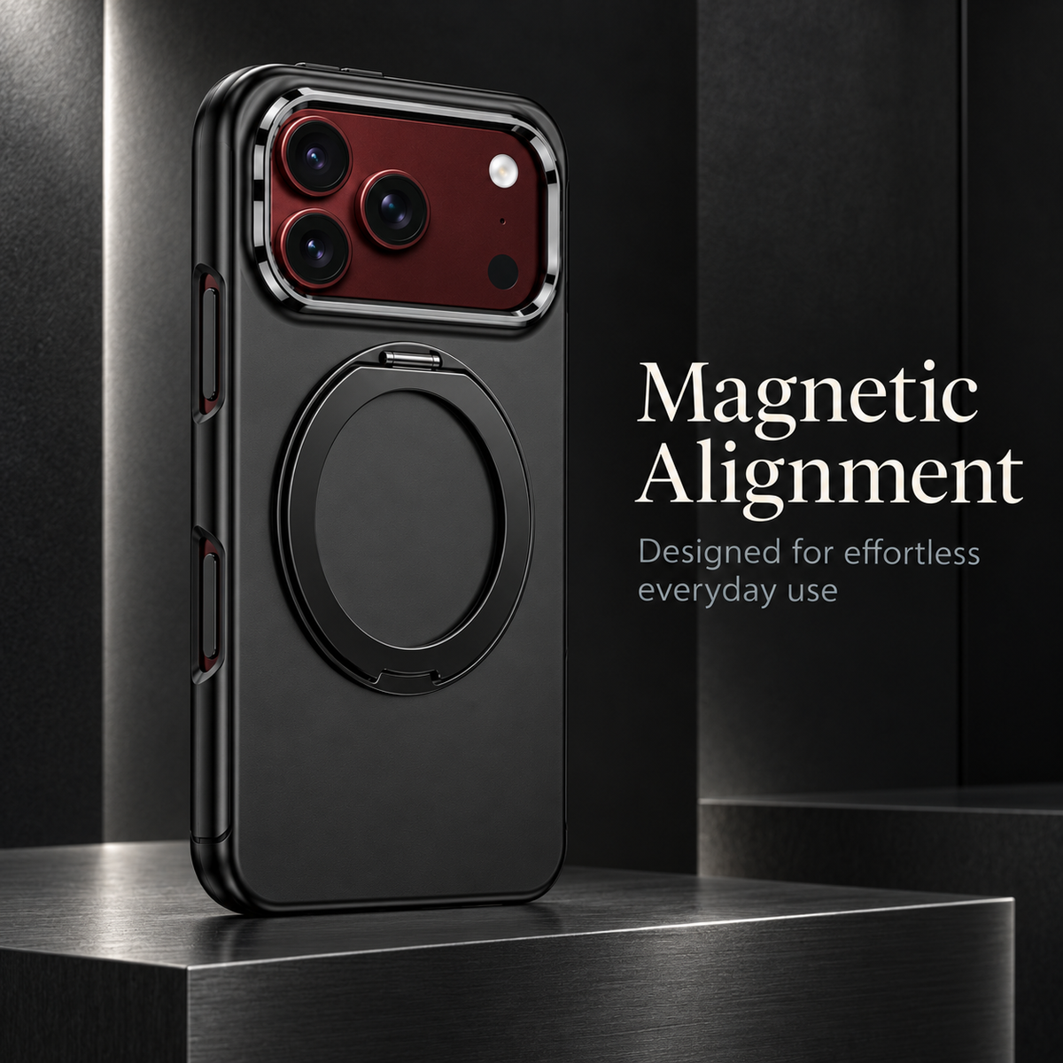 Premium iPhone Case MagSafe Magnetic Folding Stand Foldable Phone Integrated Screen Film Shockproof Slim Protective Bumper Cover Case Design