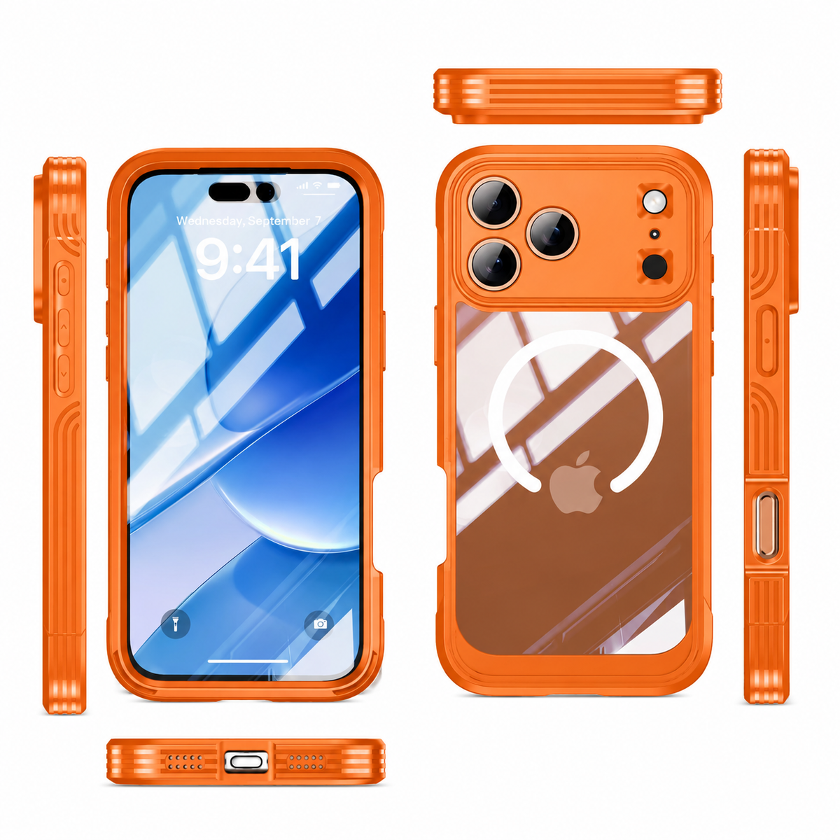 Premium iPhone Case MagSafe Magnetic Wireless Charging Shockproof Drop Resistant Protective Cover Non Slip Durable Slim Reinforced Bumper Case Design