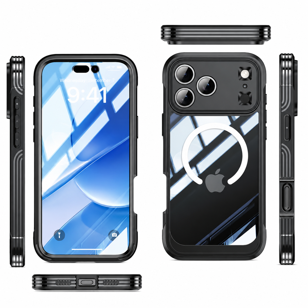 Premium iPhone Case MagSafe Magnetic Wireless Charging Shockproof Drop Resistant Protective Cover Non Slip Durable Slim Reinforced Bumper Case Design
