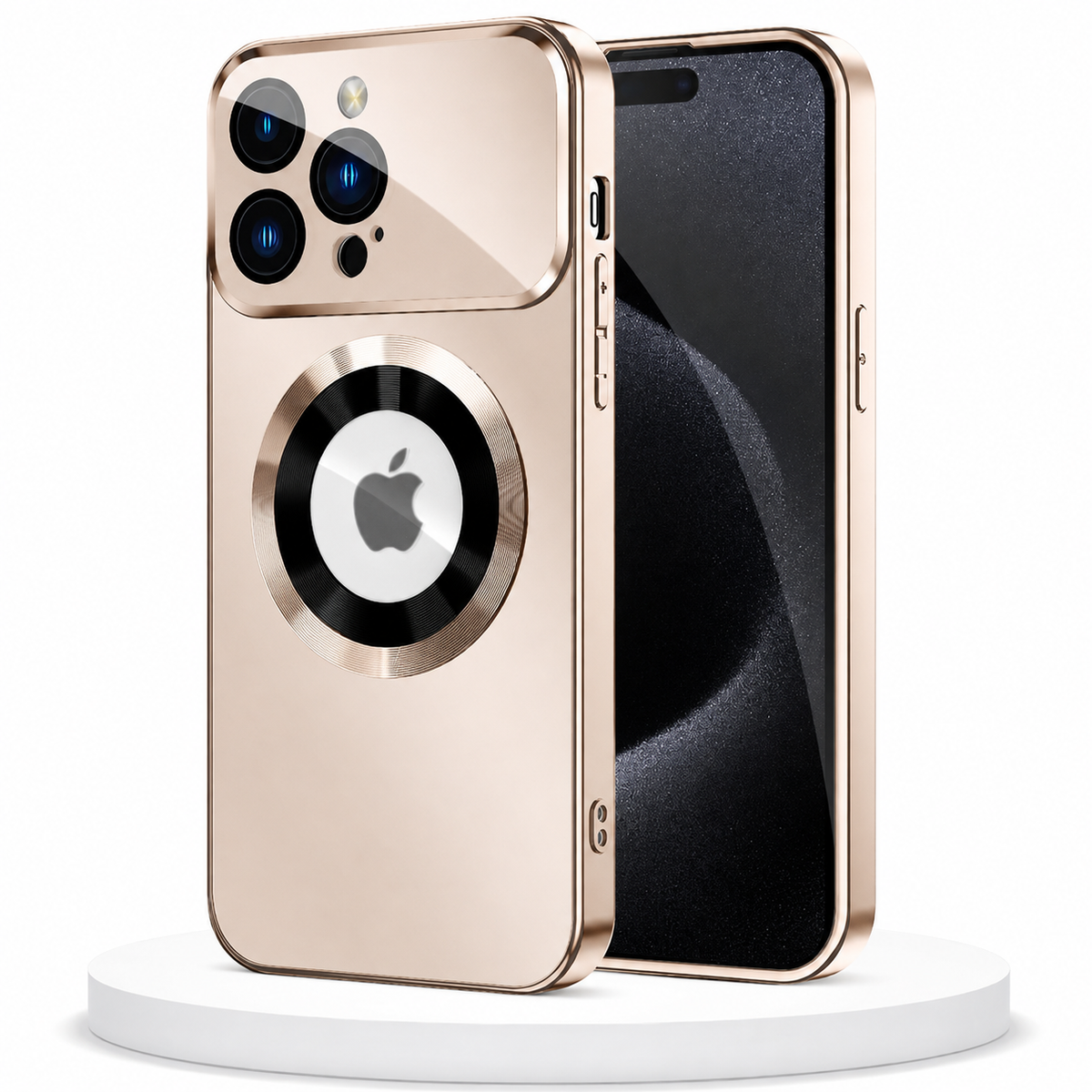 Premium iPhone Case MagSafe Matte Big View Glass Lens Protector Magnetic Shockproof PC TPU Anti Scratch Non Slip Camera Protective Cover Case Design