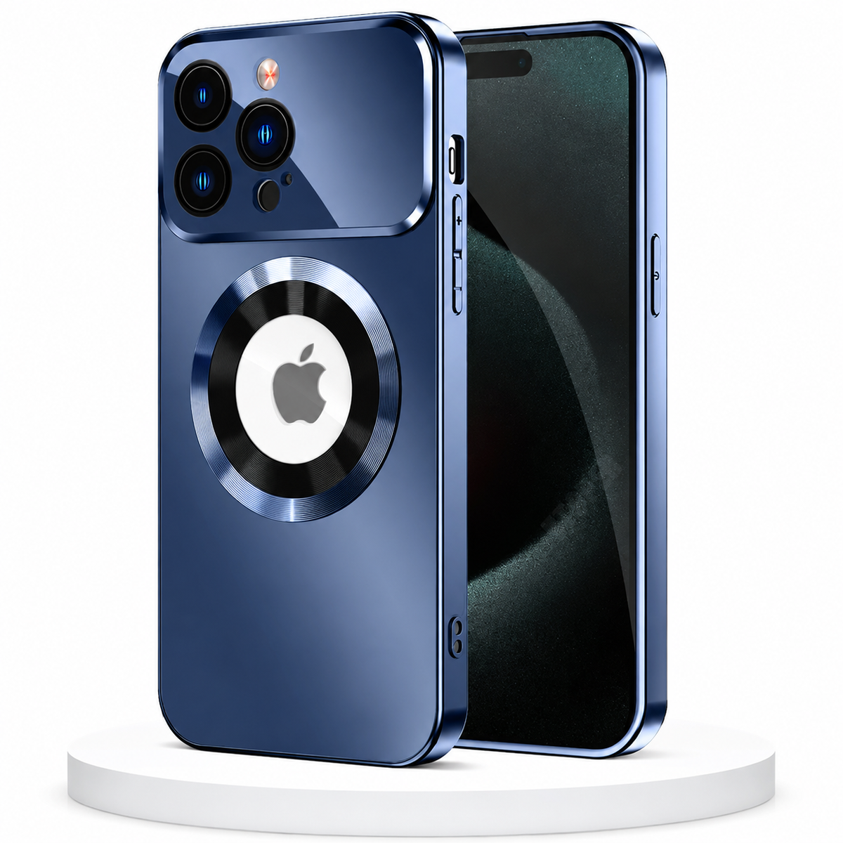 Premium iPhone Case MagSafe Matte Big View Glass Lens Protector Magnetic Shockproof PC TPU Anti Scratch Non Slip Camera Protective Cover Case Design