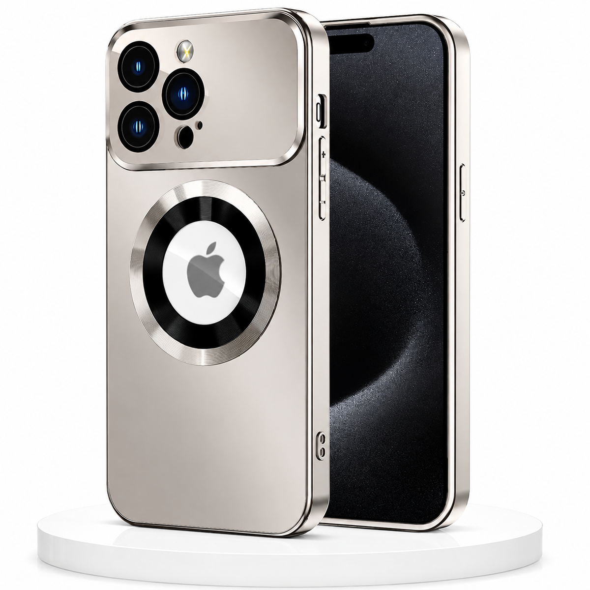 Premium iPhone Case MagSafe Matte Big View Glass Lens Protector Magnetic Shockproof PC TPU Anti Scratch Non Slip Camera Protective Cover Case Design
