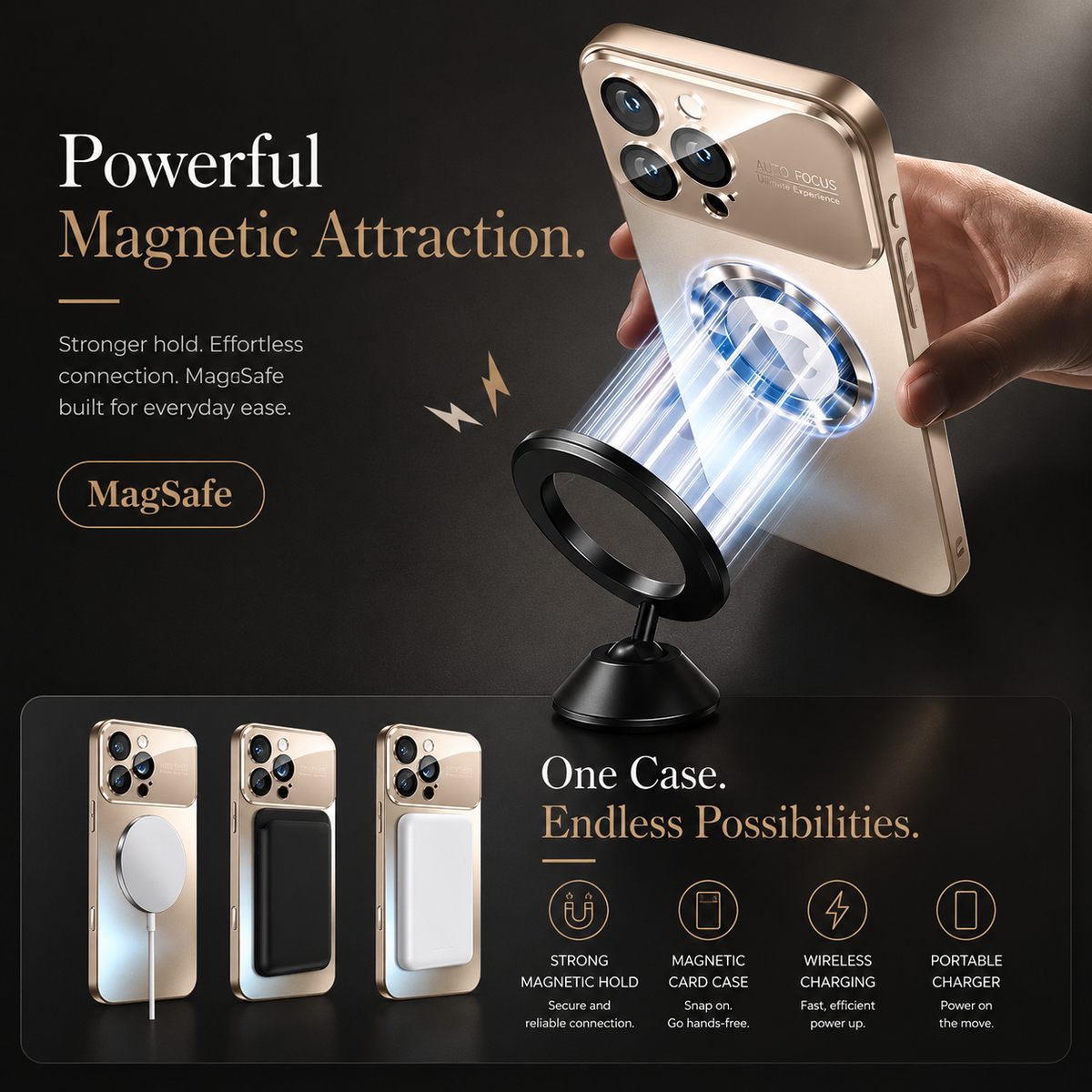 Premium iPhone Case MagSafe Matte Magnetic Bumper Glass Lens Camera Protector Heavy Duty Anti Scratch Non Slip Wireless Charging Protective Cover