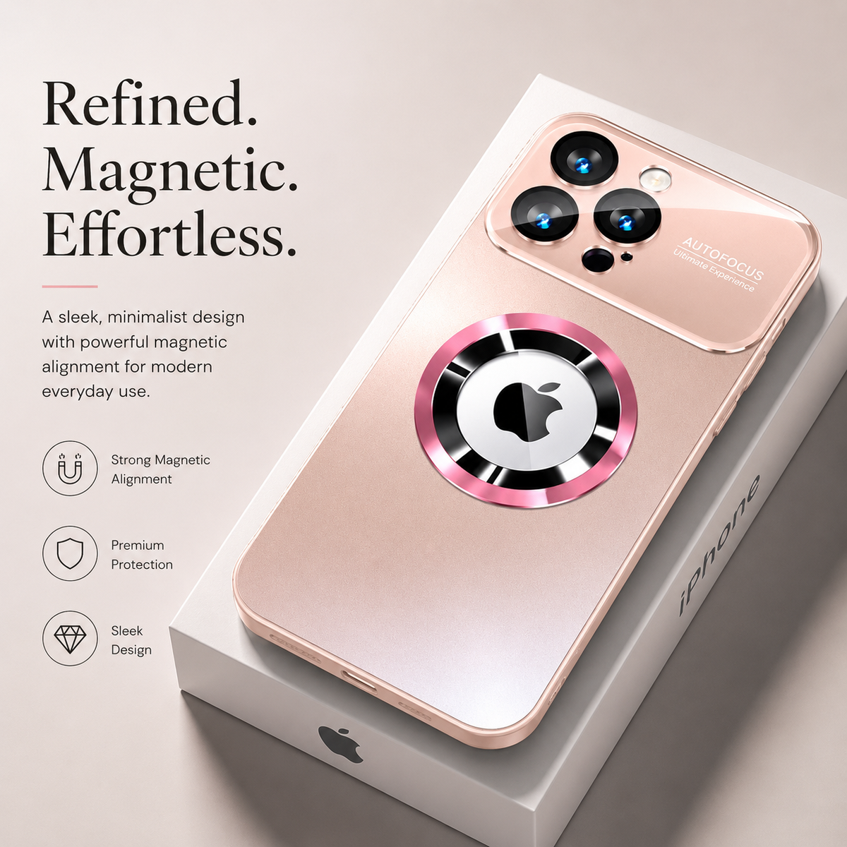 Premium iPhone Case MagSafe Matte Magnetic Bumper Glass Lens Camera Protector Heavy Duty Anti Scratch Non Slip Wireless Charging Protective Cover
