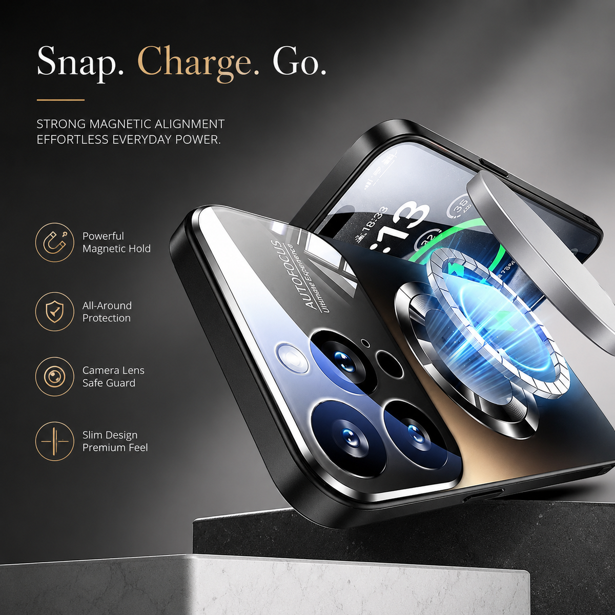 Premium iPhone Case MagSafe Matte Magnetic Camera Lens Protection Shockproof Anti Scratch Non Slip Tough Full Coverage Protective Cover Case Design