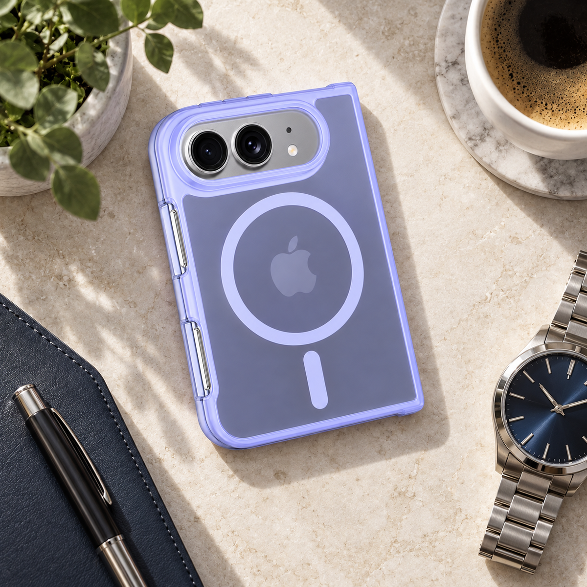 Premium iPhone Case MagSafe Matte Translucent Skin Feel Ultra Thin Magnetic Wireless Charging Hard PC Foldable Slim Shockproof Protective Cover Case