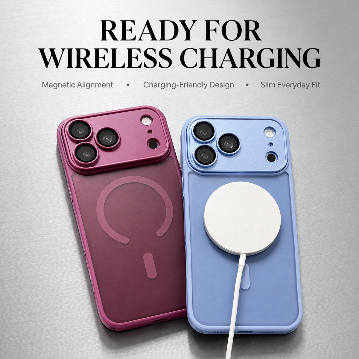 Premium iPhone Case MagSafe Matte Transparent Acrylic Magnetic Slim Shockproof Anti Fingerprint Clear Protective Back Bumper Phone Cover Case Design