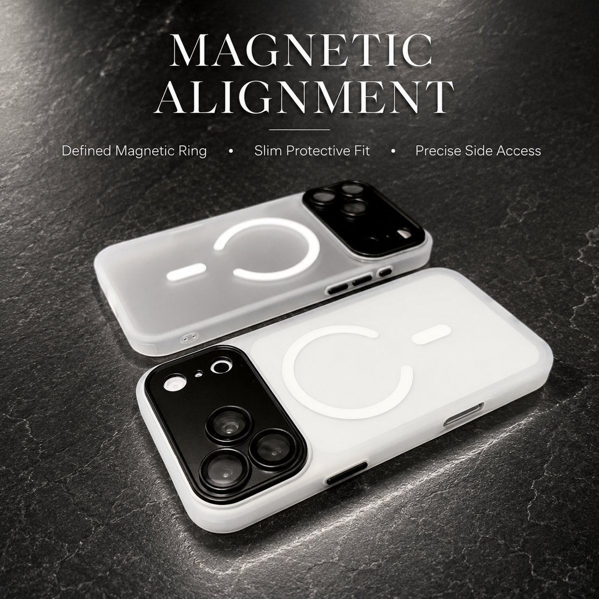 Premium iPhone Case MagSafe Matte Transparent Acrylic Magnetic Slim Shockproof Anti Fingerprint Clear Protective Back Bumper Phone Cover Case Design