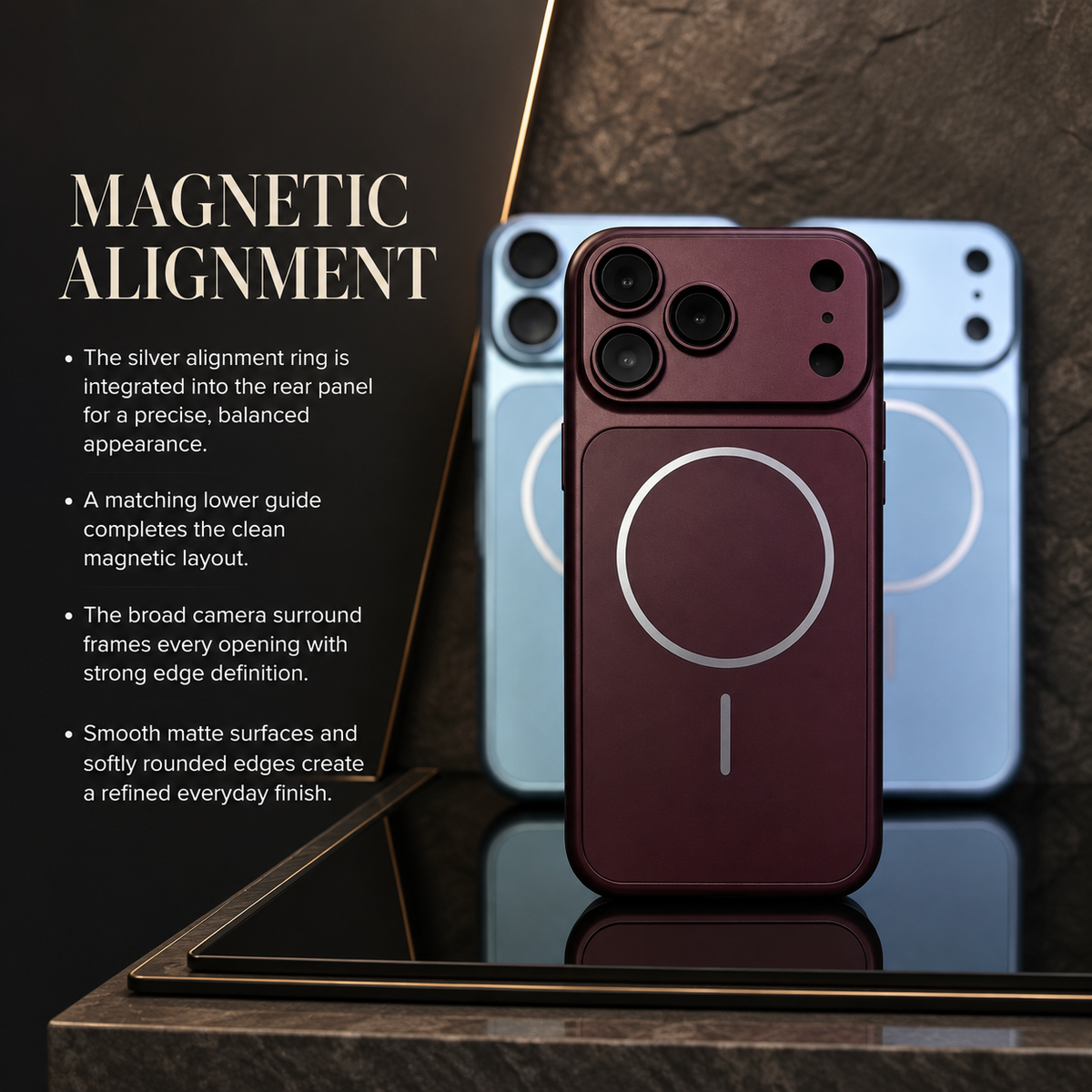 Premium iPhone Case MagSafe Metal Color Plating Large Window Magnetic Shockproof Rugged Slim Camera Protection Wireless Charging Cover Case Design