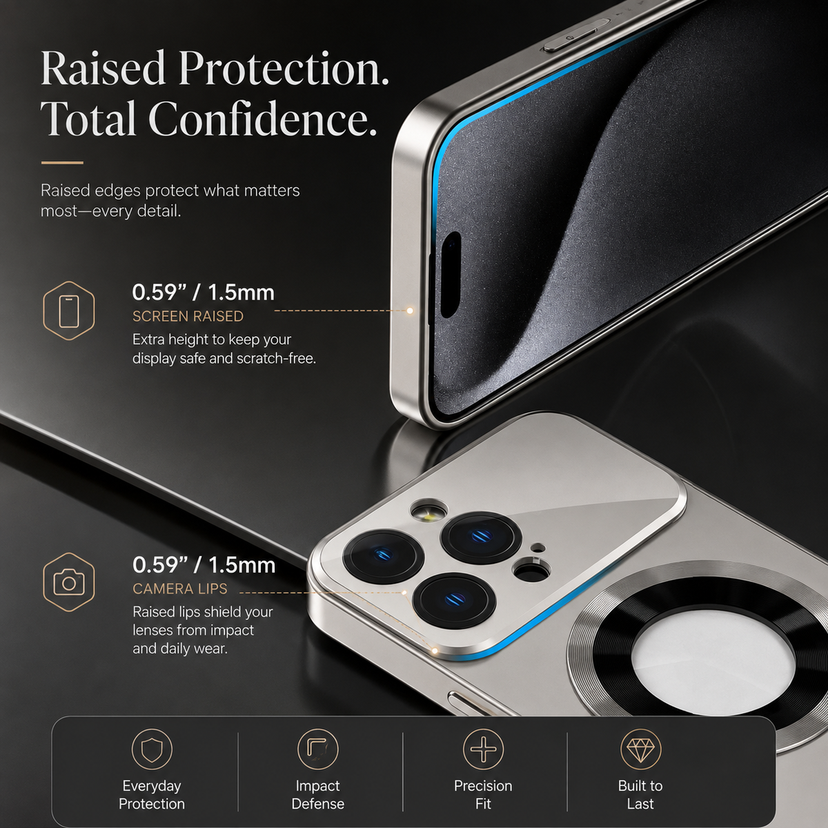 Premium iPhone Case MagSafe Metallic Matte Magnetic PC TPU Wireless Charging Shockproof Slim Anti Scratch Lightweight Protective Bumper Cover Case