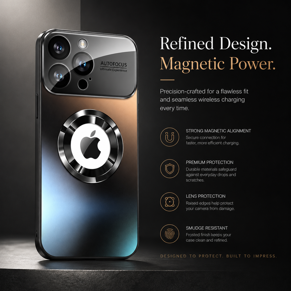 Premium iPhone Case MagSafe Metallic Matte Magnetic PC TPU Wireless Charging Shockproof Slim Anti Scratch Lightweight Protective Bumper Cover Case