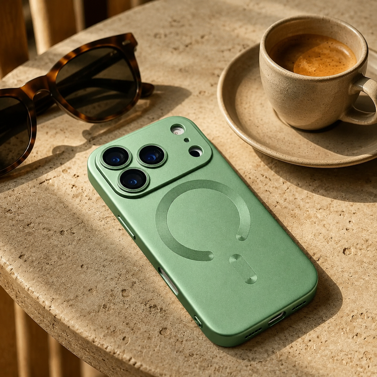 Premium iPhone Case MagSafe Metallic Paint Magnetic Soft Cover Wireless Charging Camera Lens Protection Slim Shockproof Protective Bumper Phone Case