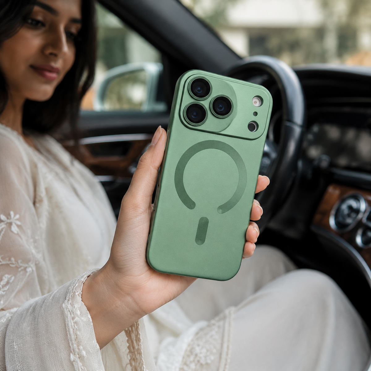 Premium iPhone Case MagSafe Metallic Paint Magnetic Soft Cover Wireless Charging Camera Lens Protection Slim Shockproof Protective Bumper Phone Case
