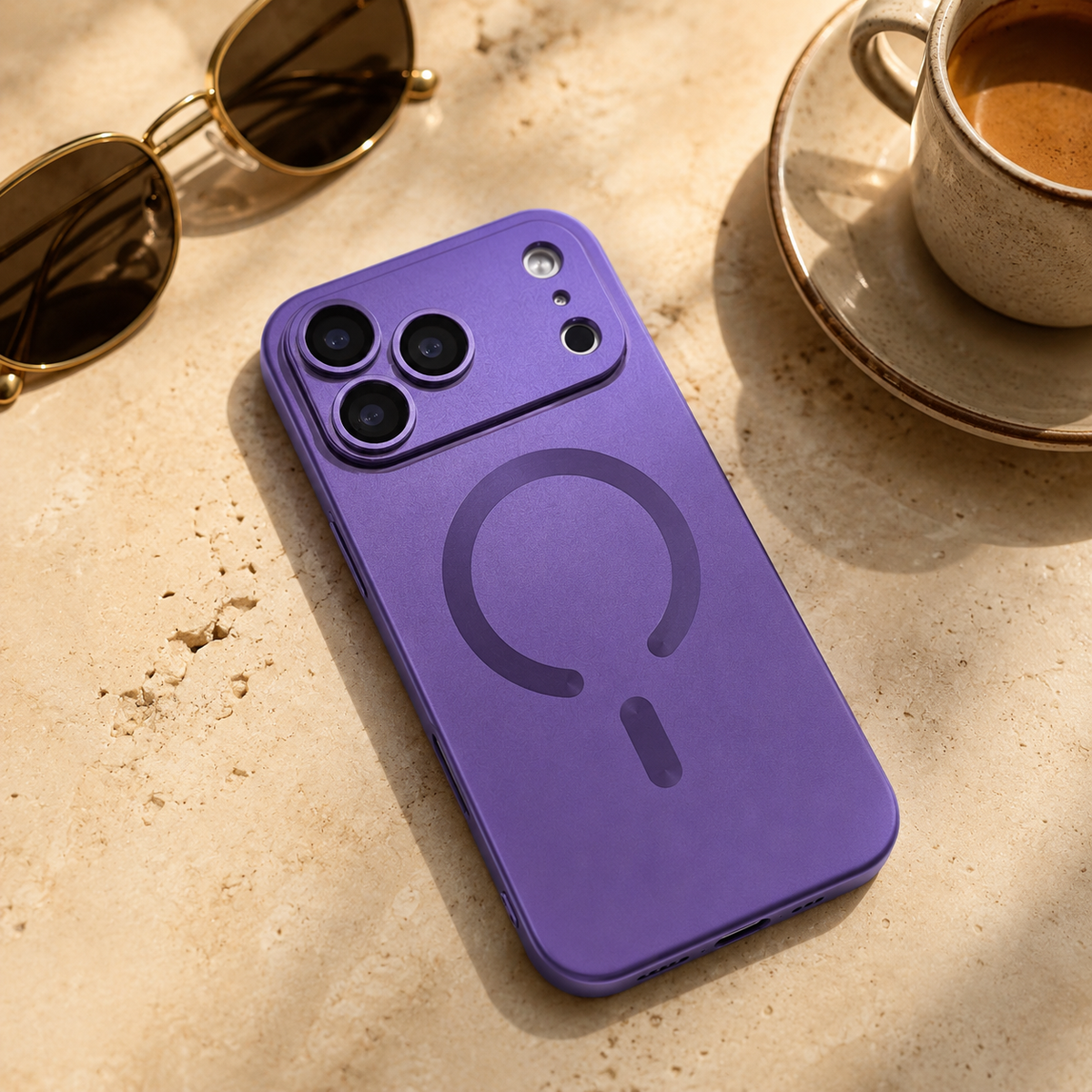 Premium iPhone Case MagSafe Metallic Paint Magnetic Soft Cover Wireless Charging Camera Lens Protection Slim Shockproof Protective Bumper Phone Case