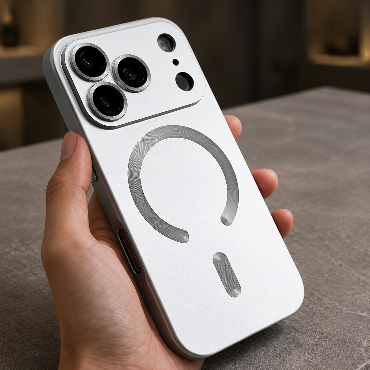 Premium iPhone Case MagSafe Metallic Paint Magnetic Soft Cover Wireless Charging Camera Lens Protection Slim Shockproof Protective Bumper Phone Case