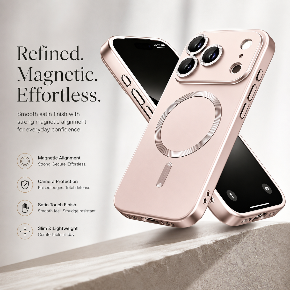 Premium iPhone Case MagSafe Metallic Paint Soft TPU Magnetic Wireless Charging Lens Protection Shockproof Slim Anti Scratch Protective Bumper Cover Case