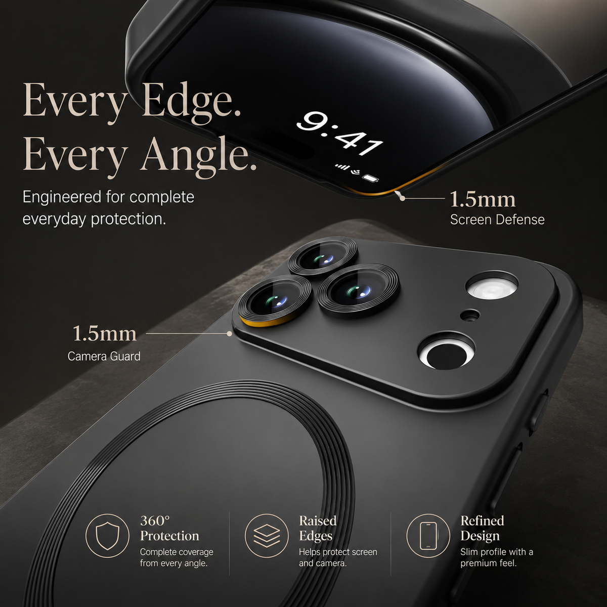 Premium iPhone Case MagSafe Metallic Paint Soft TPU Magnetic Wireless Charging Lens Protection Shockproof Slim Anti Scratch Protective Bumper Cover Case
