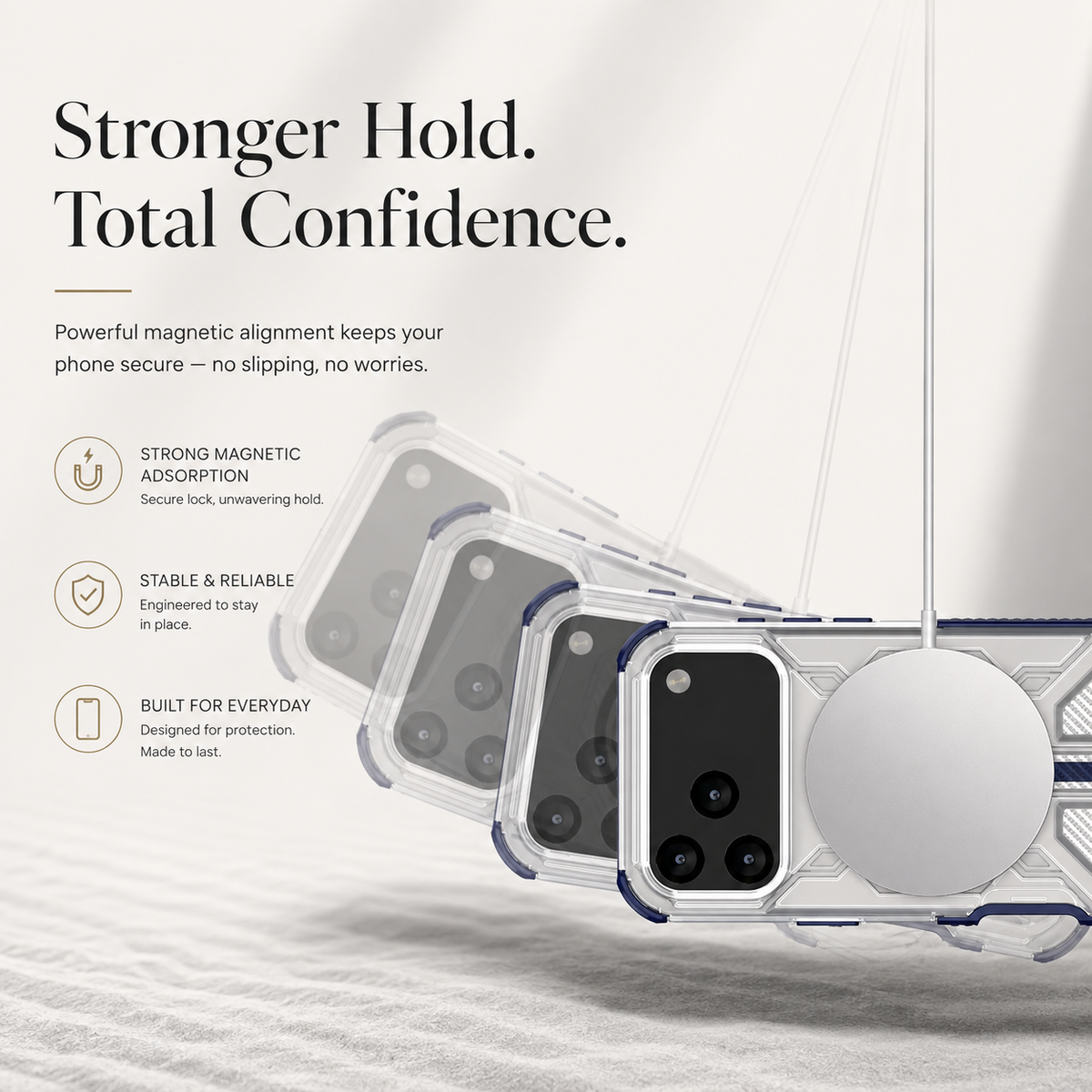 Premium iPhone Case MagSafe Military Armor Magnetic Shockproof PC TPU Anti Drop Protective Cover Reinforced Bumper Wireless Charging Rugged Slim Case