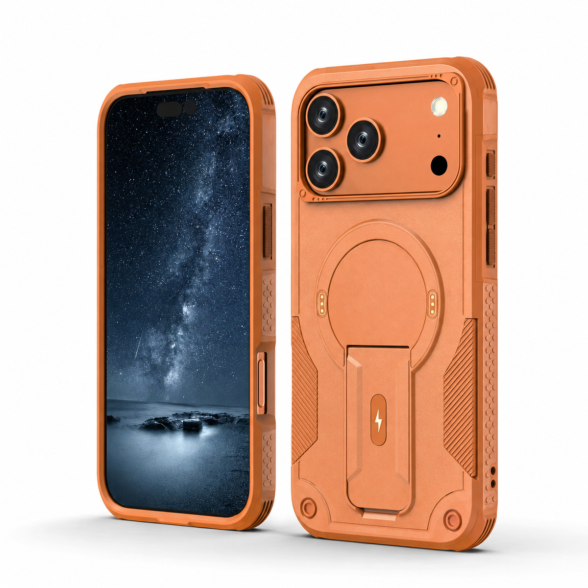 Premium iPhone Case MagSafe Military Shockproof Magnetic Invisible Stand Anti Drop Protective Cover Anti Scratch Non Slip Slim Reinforced Bumper Case