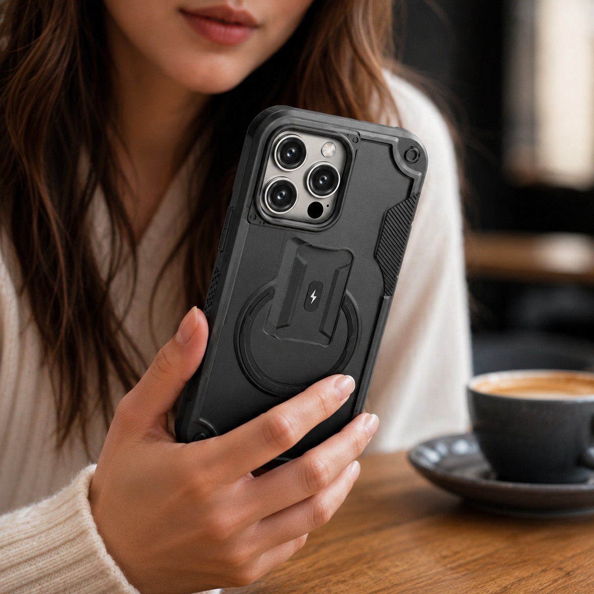 Premium iPhone Case MagSafe Military Shockproof Magnetic Invisible Stand Anti Drop Protective Cover Anti Scratch Non Slip Slim Reinforced Bumper Case